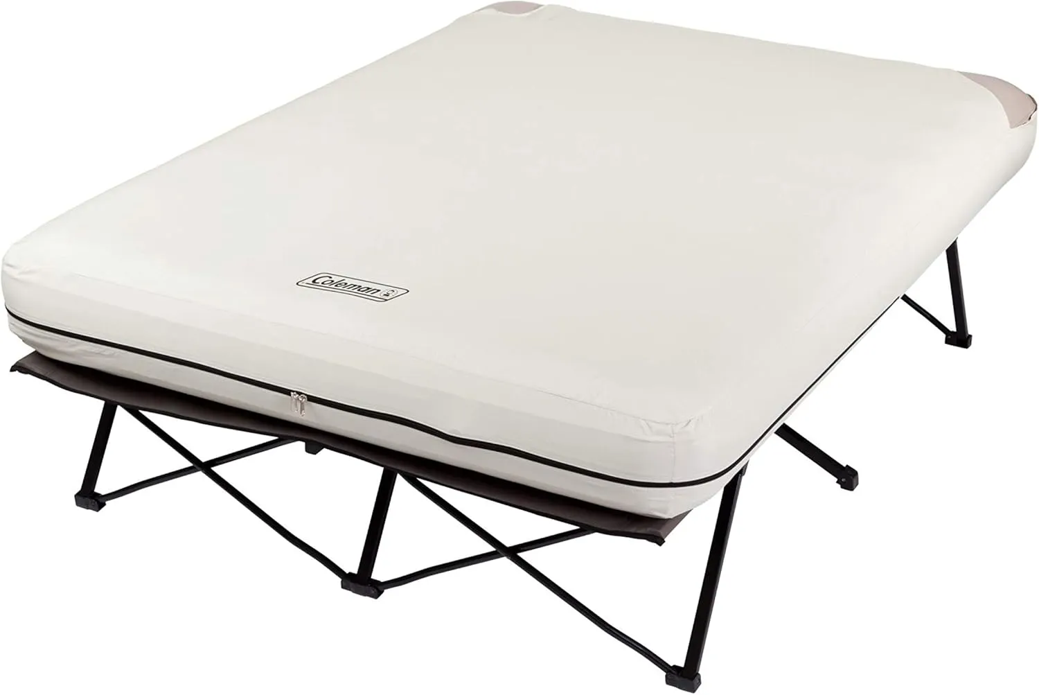 Coleman Camping Cot Air Mattress & Pump Combo Folding Camp Cot & Air Bed with Side Table & Battery-Operated Pump Great for Comfortable Outdoor Sleeping & Camping
