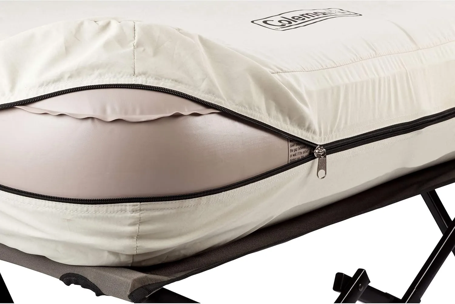 Coleman Camping Cot Air Mattress & Pump Combo Folding Camp Cot & Air Bed with Side Table & Battery-Operated Pump Great for Comfortable Outdoor Sleeping & Camping