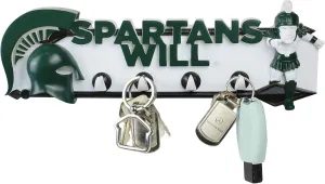 College Bronze Michigan State Spartans Key Rack, Grill Gear Holder Wall Decor