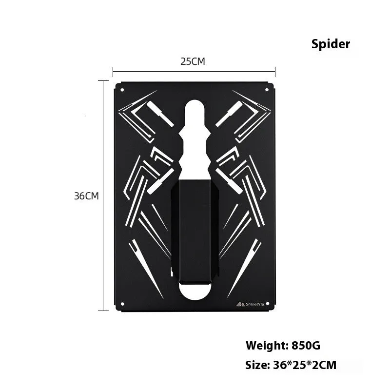 Combination Table Multifunctional Unit Fireback Portable Folding Camping Table