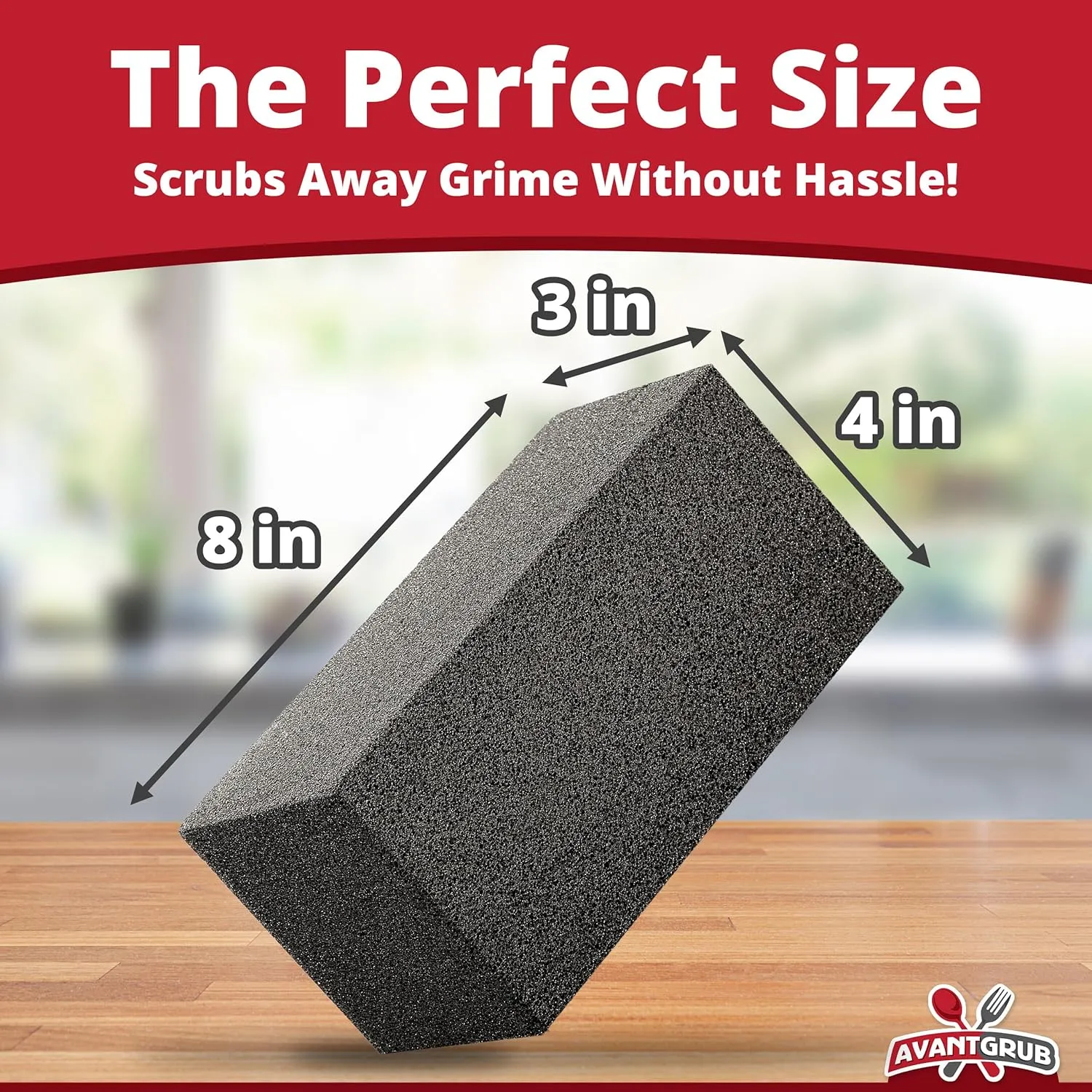Commercial Grade, Heavy Duty Grill Cleaning Brick Bulk 4 Pack. Pumice Stone Cleaner Tool Cleans and Sanitizes Restaurant Flat Top Grills or Griddles Effectively Without Harsh Chemicals or Abrasives