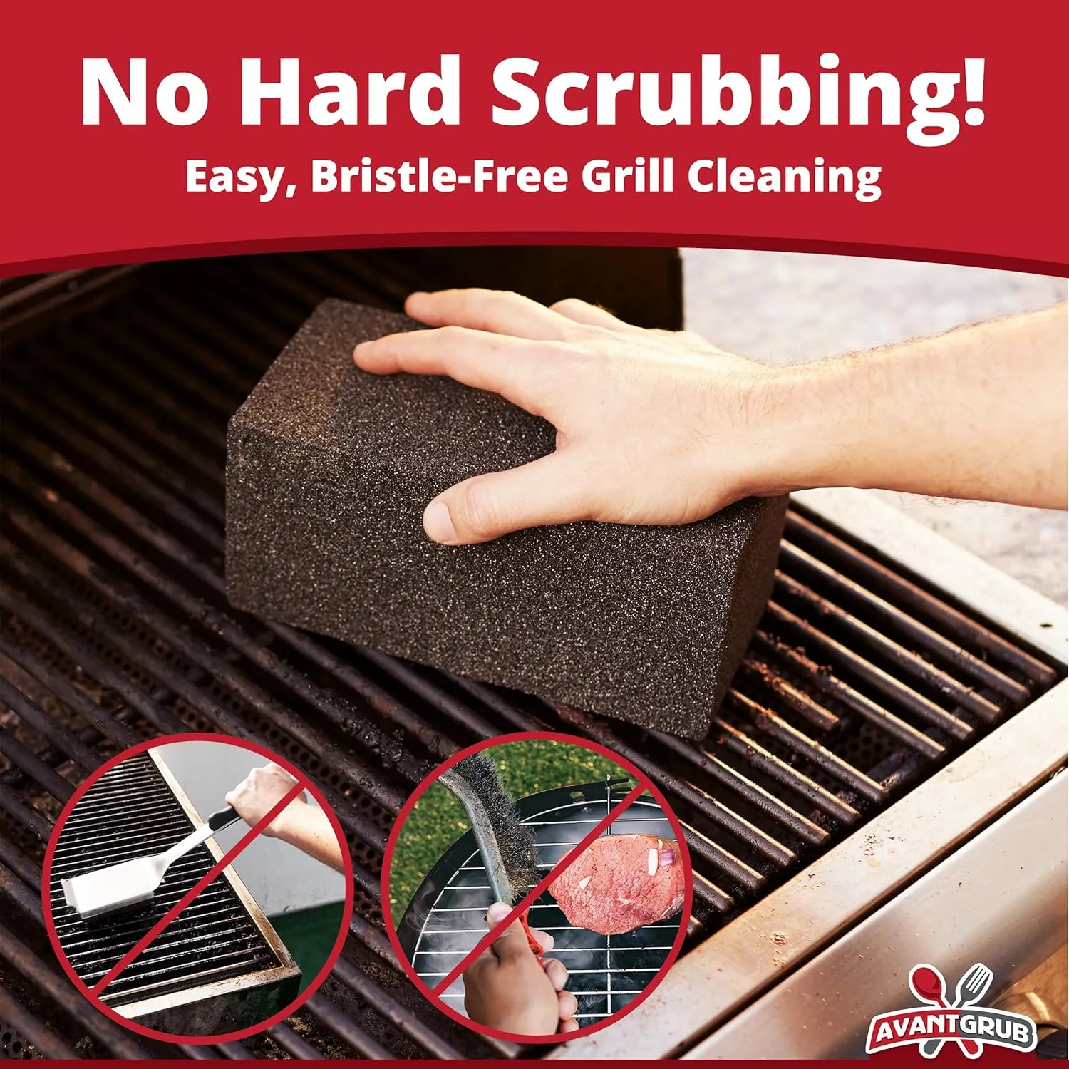 Commercial Grade, Heavy Duty Grill Cleaning Brick Bulk 4 Pack. Pumice Stone Cleaner Tool Cleans and Sanitizes Restaurant Flat Top Grills or Griddles Effectively Without Harsh Chemicals or Abrasives