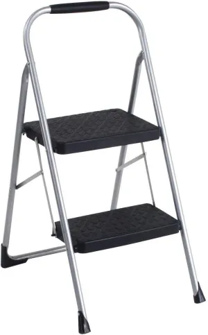 COSCO 2-Step Big Step, Steel Step Stool, Gray