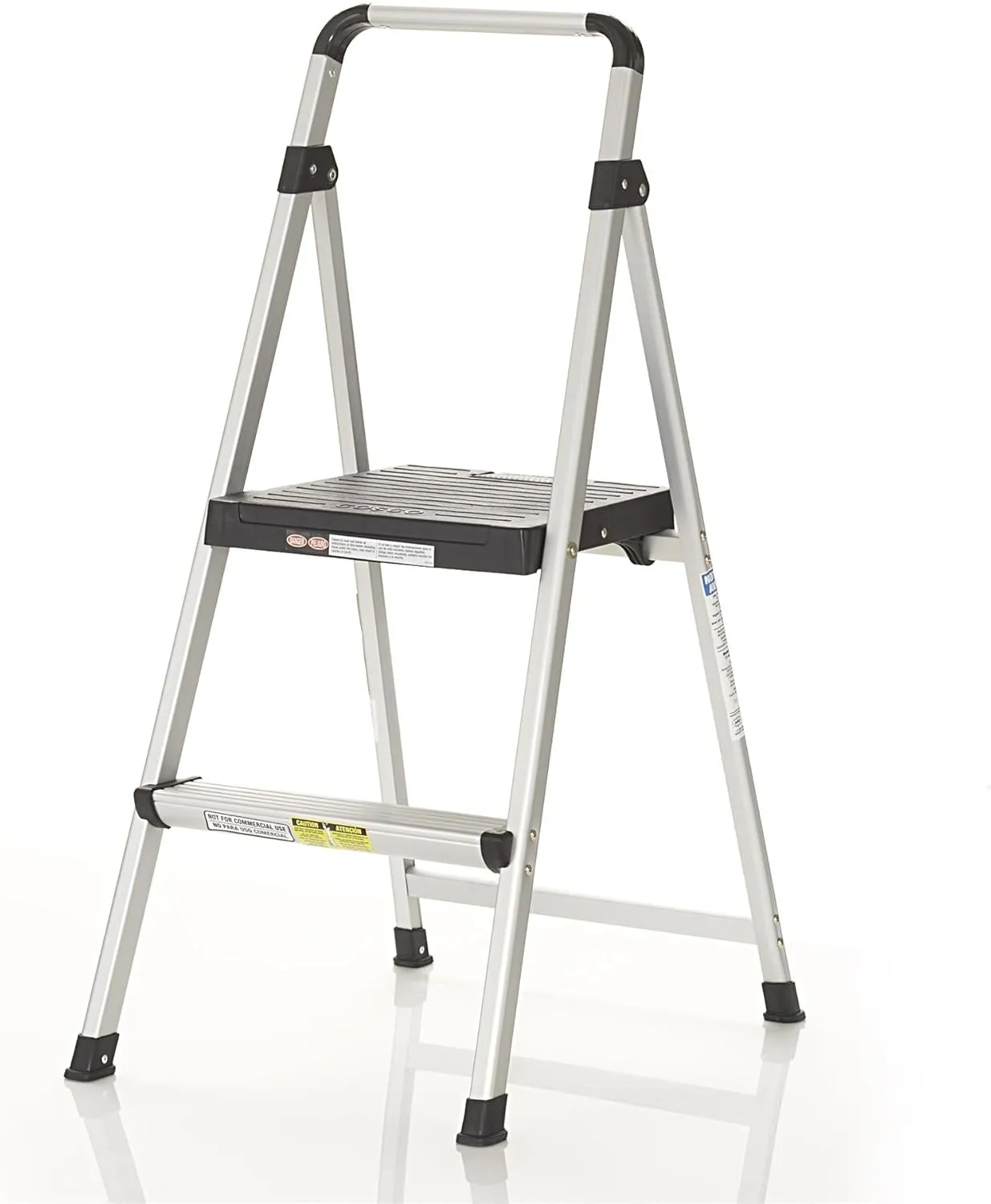 COSCO 2 Step Lite Solutions Folding Step Stool, Aluminum/Black