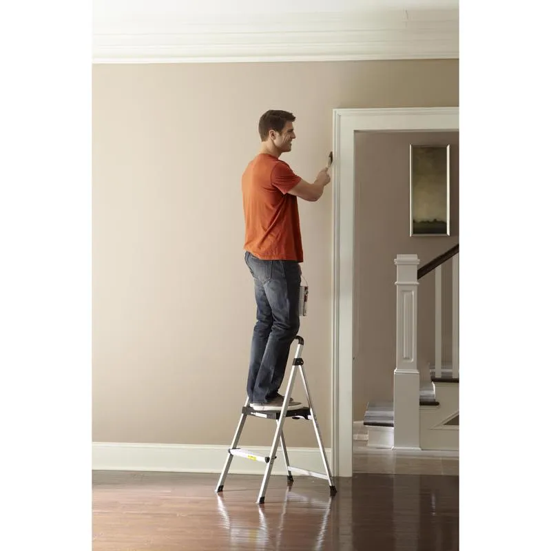 Cosco 39.37 in. H X 18.5 in. W X 23.62 in. D 225 lb. capacity 2 step Aluminum Folding Step Stool