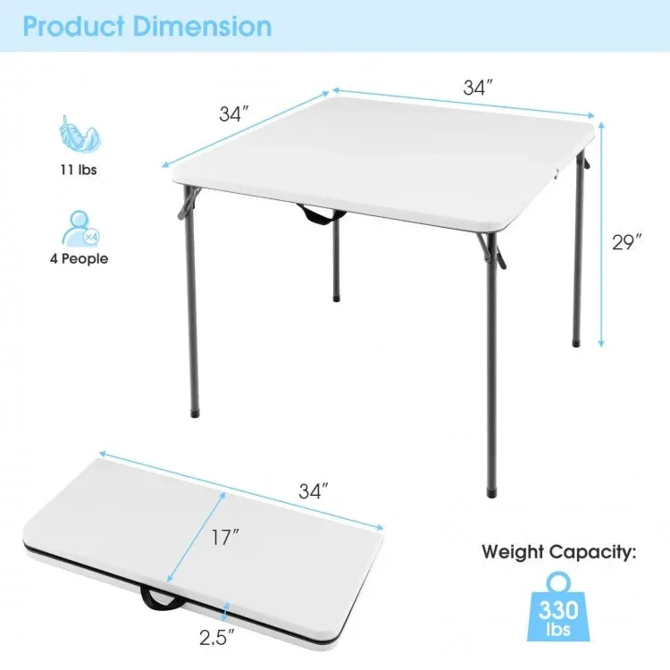 Costway Outdoor Folding Camping Table with Rust-Resistant Frame - Suitable for Camping and Hiking