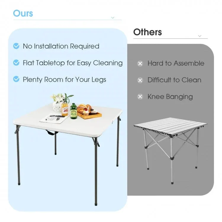 Costway Outdoor Folding Camping Table with Rust-Resistant Frame - Suitable for Camping and Hiking