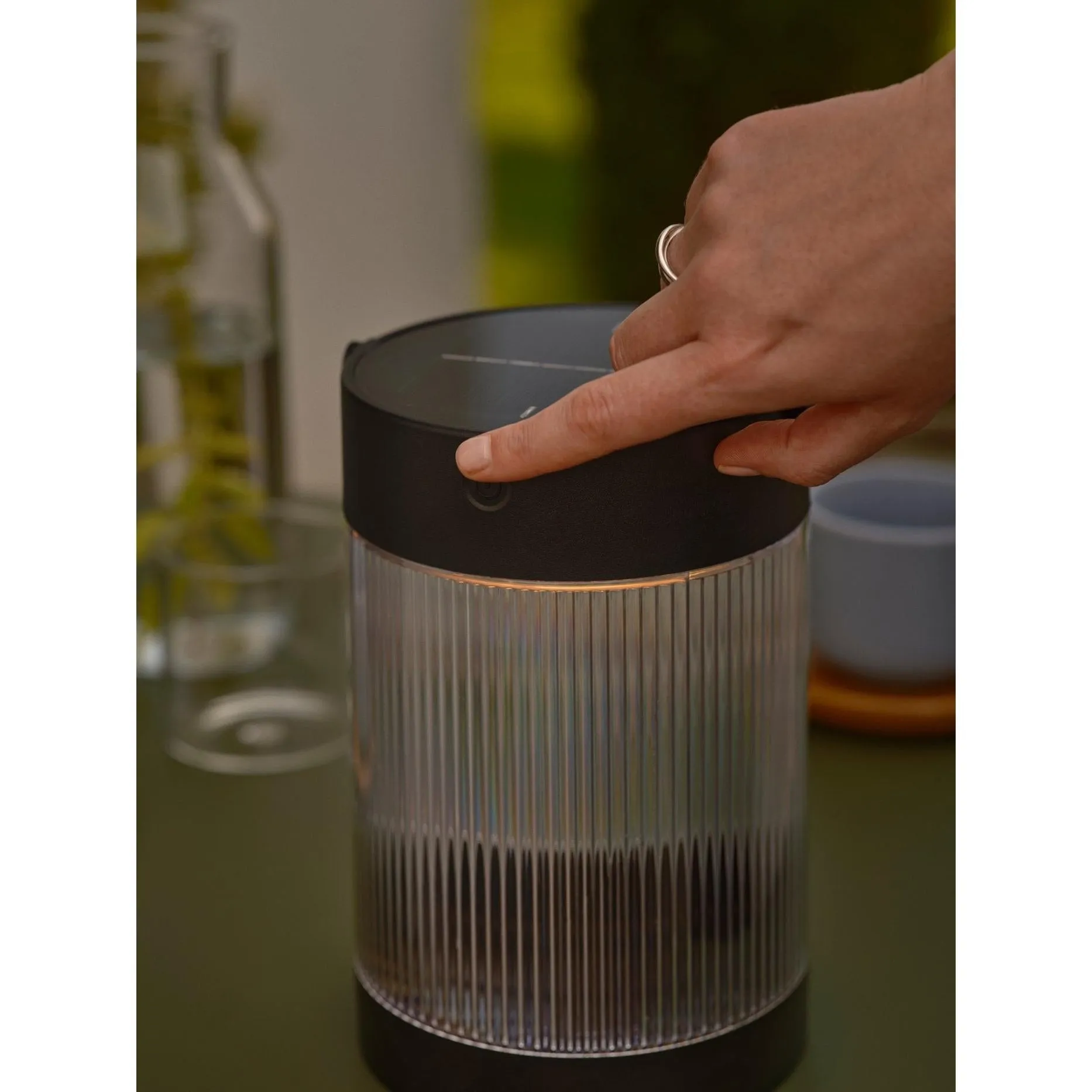 Coupar Solar Table Lamp Black
