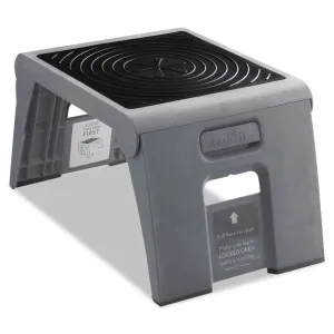 Cramer® Folding Step Stool, 1-Step, 300 lb Capacity, 14 x 11.25 x 9.75, Slate