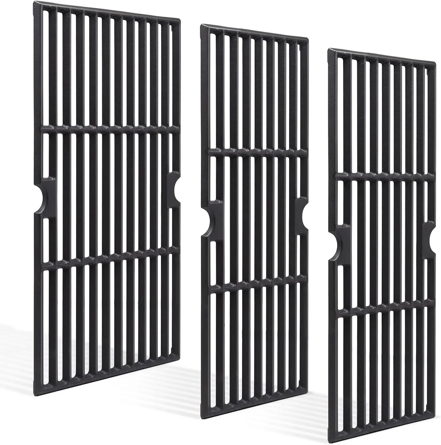 Criditpid 18 Inch Grill Grates for Charbroil Performance 463376519 Replacement Parts, Cast Iron Cooking Grid for Char-Broil 463377319, 463376419, 463376319, G470-0002-W1, G470-0003-W1, G321-0005-W1