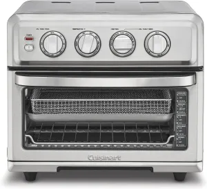 Cuisinart Air Fryer   Convection Toaster Oven, 8-1 Oven with Bake, Grill, Broil & Warm Options, Stainless Steel, TOA-70