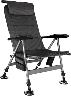 CULIACAN Fishing Chair Recliner Folding Fishing Chair with Adjustable Pillow Backrest Legs Camping Beach Fly Fishing Stool Sleeping Bed Outdoor Folding Chair