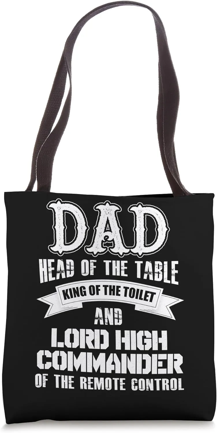 Dad Head Table King Toilet Lord Commander Tote Bag