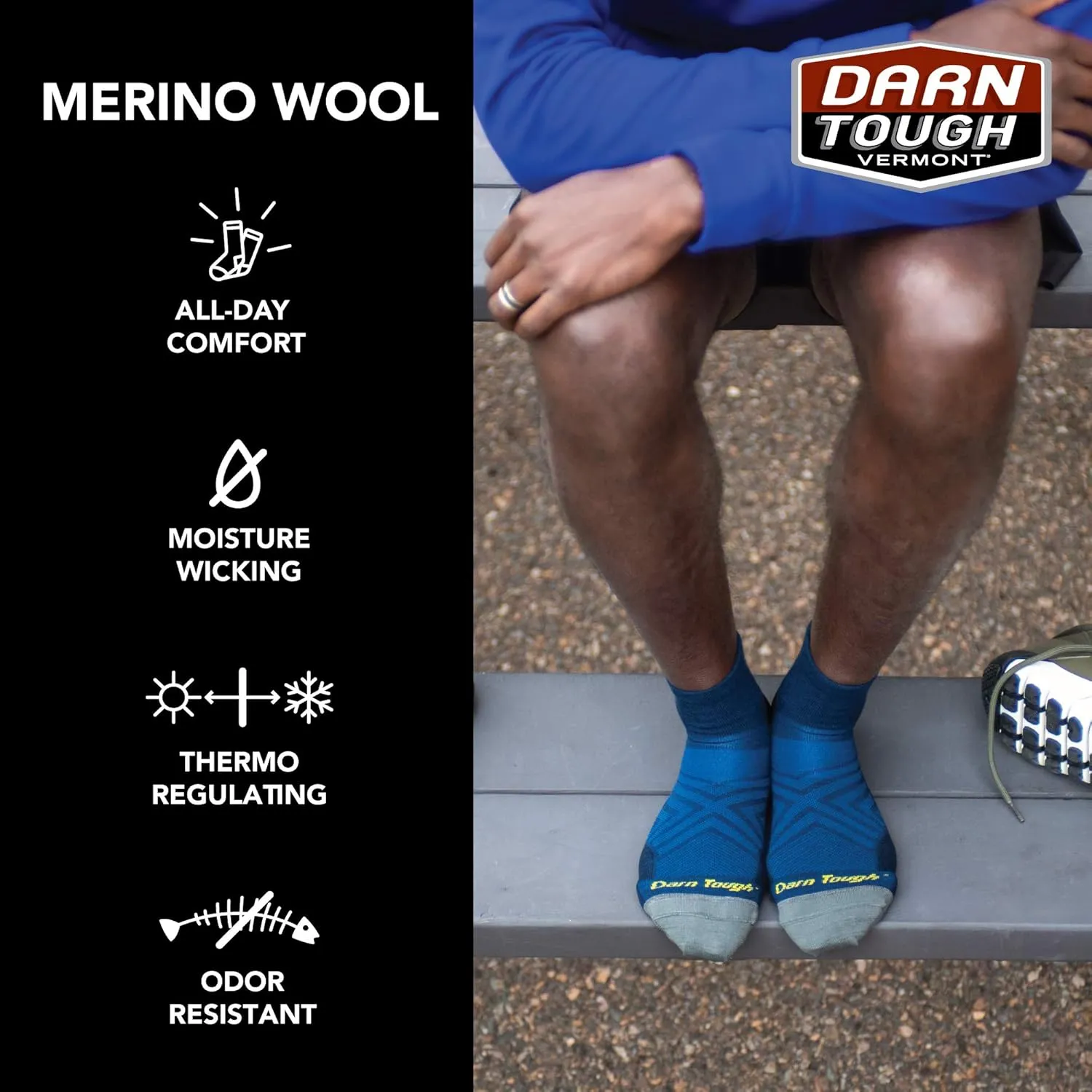 Darn Tough Men's 1/4 Ultra-Lightweight Run Sock (Style 1034) -