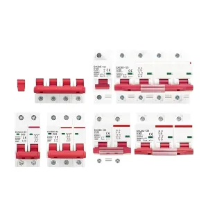 DC 1000V 1P 2P 3P 4P Solar Mini Circuit Breaker Overload Protection Switch6A~63A/80A 100A 125A MCB for Photovoltaic PV System(1P,25A)