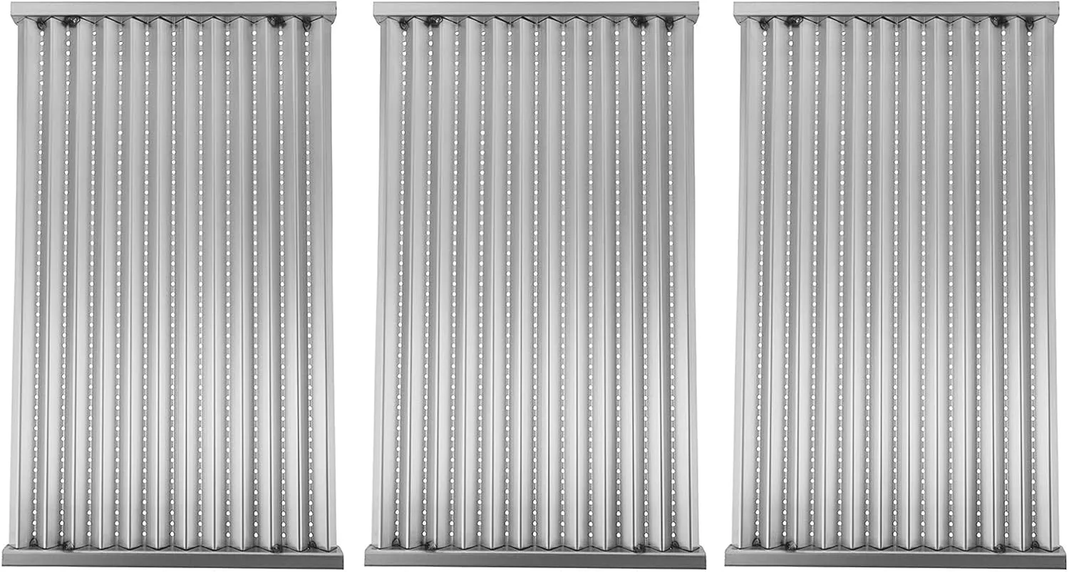 DcYourHome Stainless Steel Grill Emitter Plates Replacement Parts for Charbroil 463242716, 463257520, 466242715, 466242815, 463242715, 463276016, 463255020, 466242716, G533-2200-W1, G533-0009-W1A,3PCS