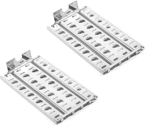 DcYourHome Stainless Steel Heat Plates for Lynx Gas Grill Models,16 7/8" x 9 1/2" Briquette Grill Heat Shield Replacement Parts for Lynx L27, 36,36F,48, LBQ27RE, L54R (2 PCS)