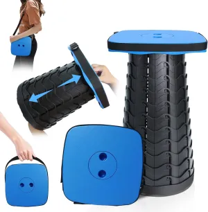 Deer's Life Square Portable Folding Stool, 2024 Upgrade Full Color Collapsible Stools for Adults Heavy Duty 485lbs Yet Small Lightweight Telescoping Retractable Camping Stool for Travel Outdoor Indoor
