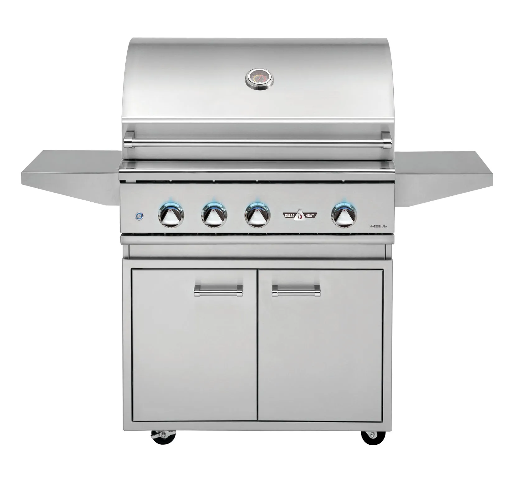 Delta Heat 32 Inch Natural Gas Grill on Cart with Infrared Rotisserie and Sear Zone