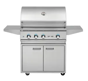 Delta Heat 32 Inch Natural Gas Grill on Cart with Infrared Rotisserie and Sear Zone