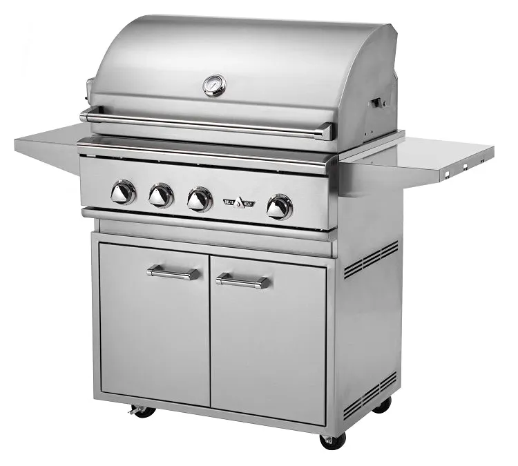 Delta Heat 32 Inch Natural Gas Grill on Cart with Infrared Rotisserie and Sear Zone