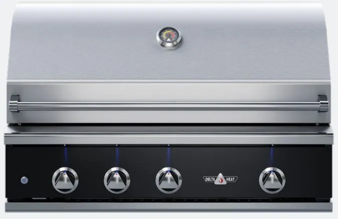 Delta Heat 38 Inch Black Natural Gas Grill with Rotisserie
