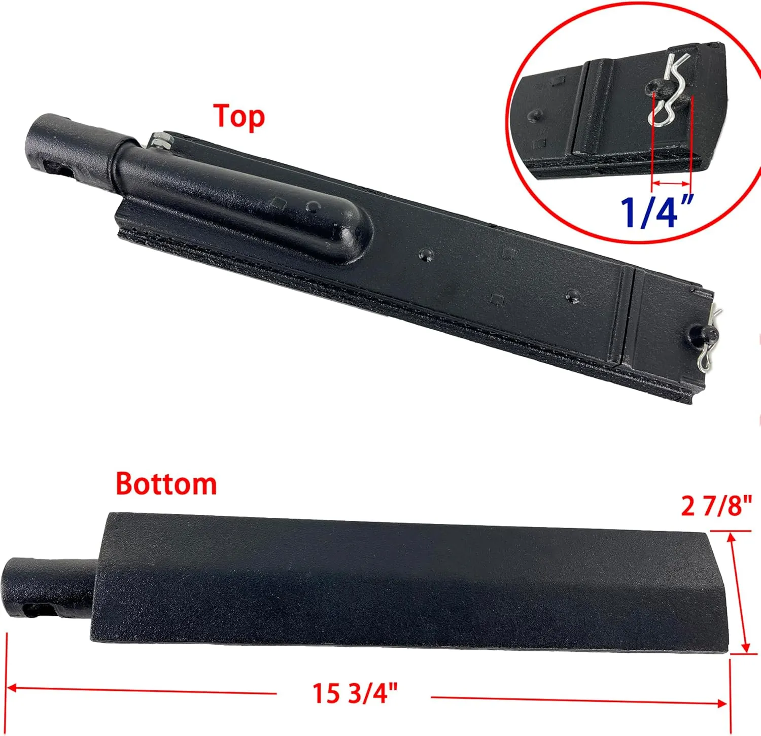 Direct store Parts DB103 (4-Pack) 15 3/4 Inch Cast Iron Burner Replacement for BBQ Barbeques Galore Turbo 3 Grill Burners Charbroil 463241004, 463241904,Chefs Charbroil SAMS Gas Grill