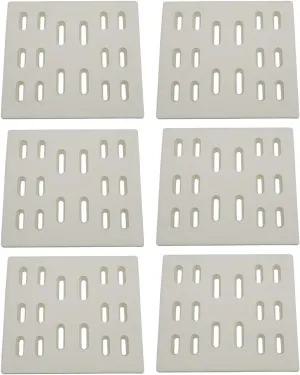 Direct Store Parts DF101 (8" x 7.25", 6pk) Replacement Ceramic Radiant Flame Tamer, Heat Plate for Bakers and Chefs, Fiesta, Grand Hall Y0005XC, Member's Mark, SAMS & Turbo Gas Grill Models