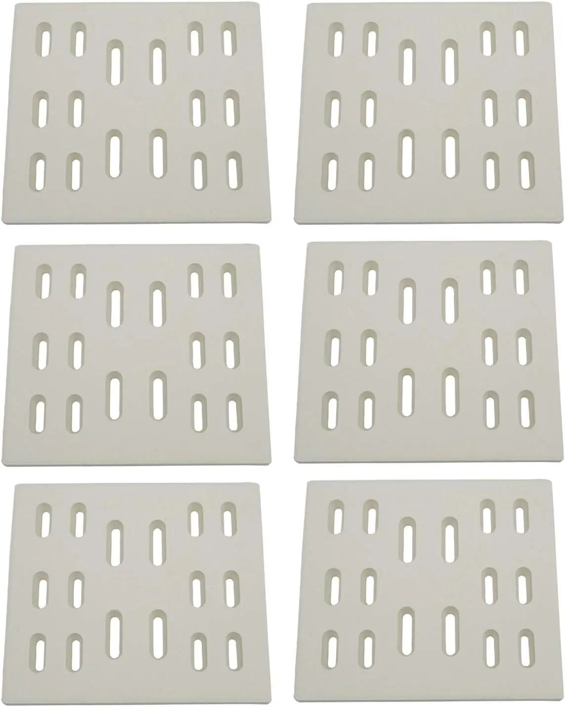 Direct Store Parts DF101 (8" x 7.25", 6pk) Replacement Ceramic Radiant Flame Tamer, Heat Plate for Bakers and Chefs, Fiesta, Grand Hall Y0005XC, Member's Mark, SAMS & Turbo Gas Grill Models