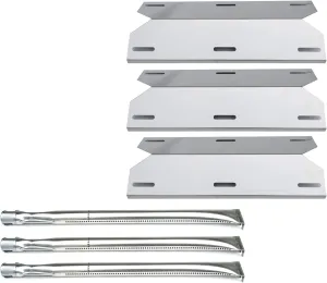 Direct store Parts Kit DG105 Replacement for Charmglow Home Depot 3 Burner 720-0230; 720-0036-HD-05 Gas Grill Burners & Heat Plates (Stainless Steel Burner   Stainless Steel Heat Plate)