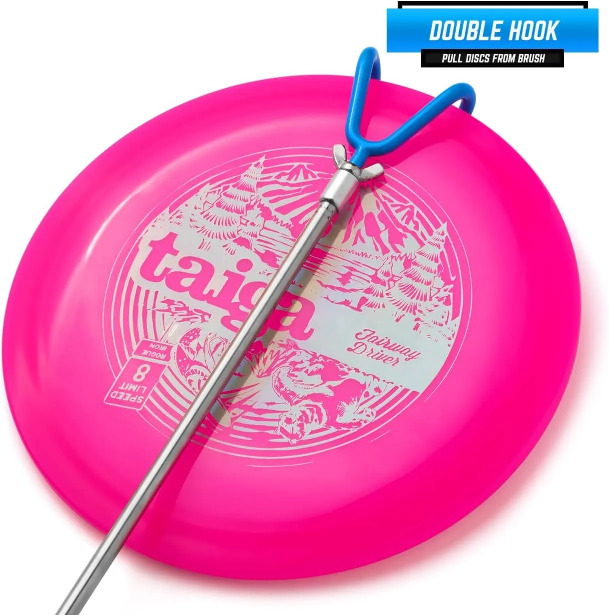 Disc Golf Retriever Pole Telescoping Disc Golf Accessories Grabber 16 inches to 16ft