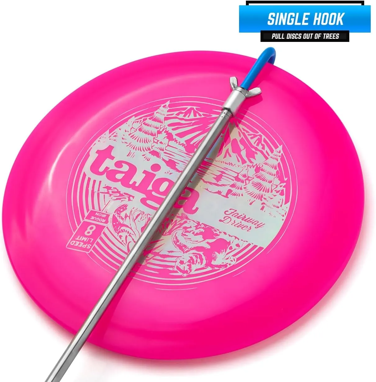 Disc Golf Retriever Pole Telescoping Disc Golf Accessories Grabber 16 inches to 16ft