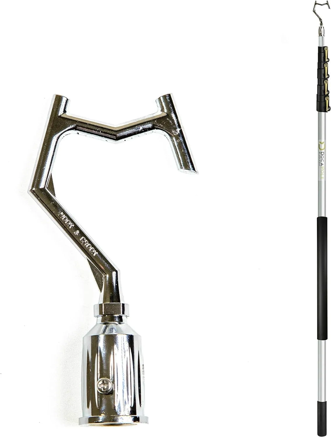 DOCA Boat Hook - Christmas Light Pole Hanger Tool - Durable & Lightweight Utility Hook for Docking, Tree Debris Removal
