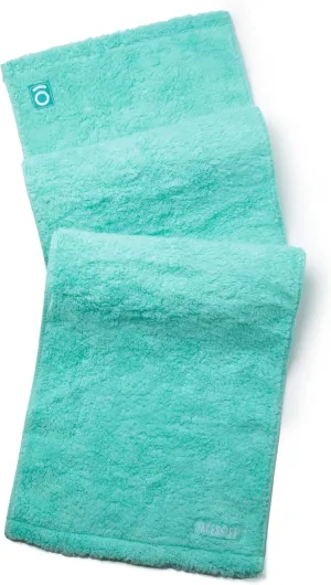 Eco Friendly Gym Towel for Working Out - Soft and Absorbent Cotton Exercise Towel - No Synthetic Microfibers or Plastics - Sweat Towel for Gym, Fitness, Sports, Yoga - Aqua - 1 Pc
