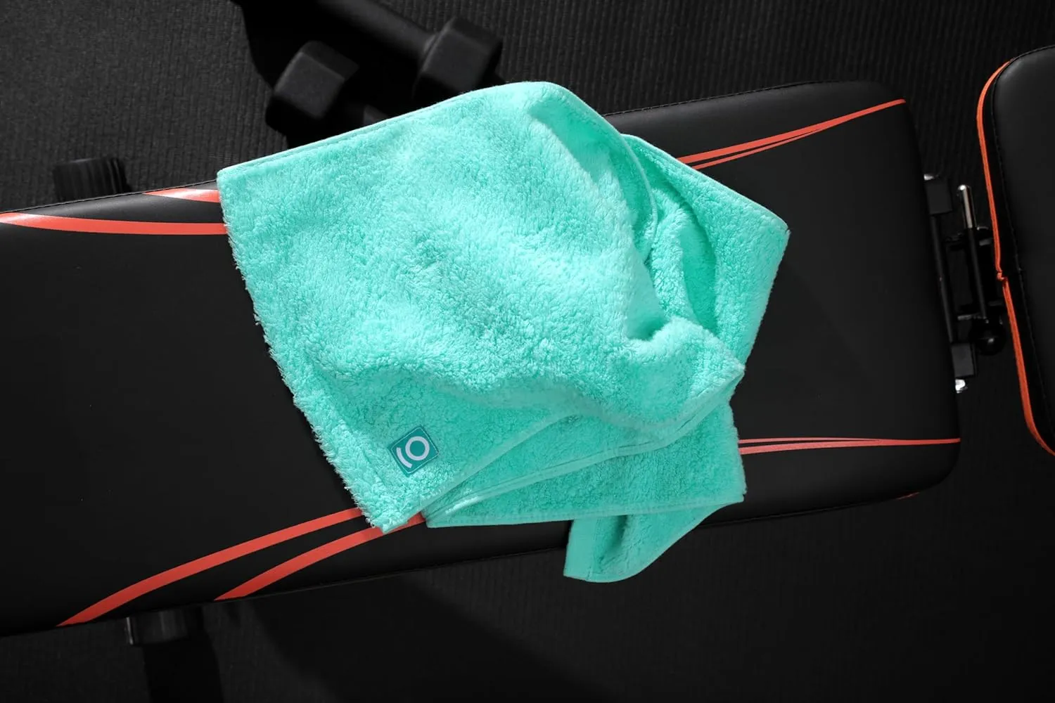 Eco Friendly Gym Towel for Working Out - Soft and Absorbent Cotton Exercise Towel - No Synthetic Microfibers or Plastics - Sweat Towel for Gym, Fitness, Sports, Yoga - Aqua - 1 Pc
