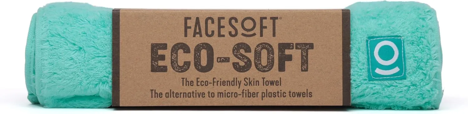 Eco Friendly Gym Towel for Working Out - Soft and Absorbent Cotton Exercise Towel - No Synthetic Microfibers or Plastics - Sweat Towel for Gym, Fitness, Sports, Yoga - Aqua - 1 Pc