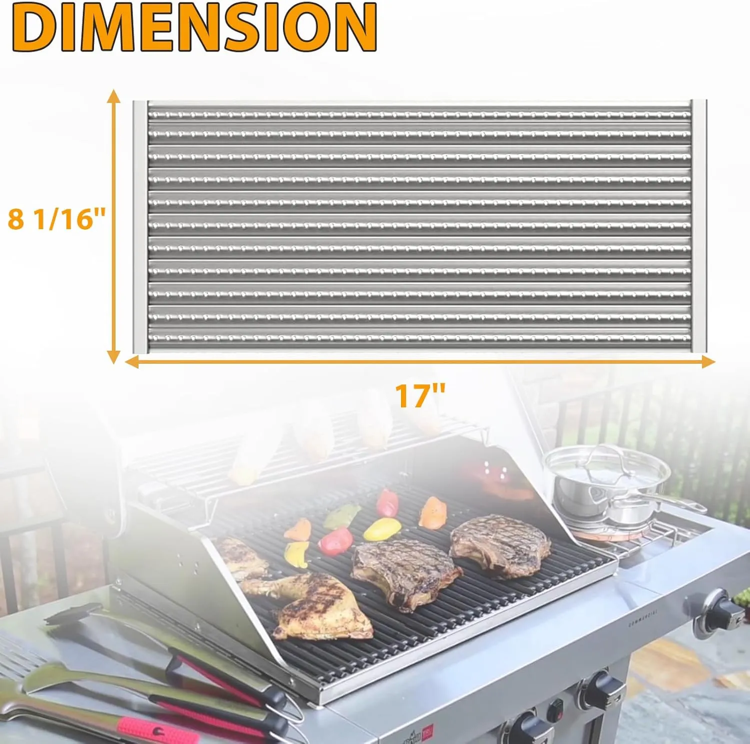 Emitter Plates for Charbroil Infrared Grill Parts 463242515 463367016 463242516 466242515 466242615 463243016 463367516 466242516 466242616 463346017, Stainless Steel Parts for Charbroil Commercial