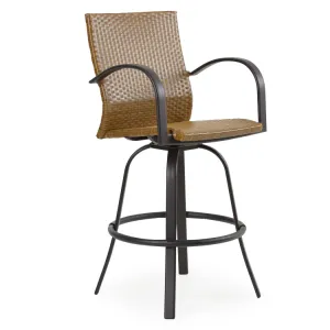 Empire Outdoor Wicker Bar Stool with Arms
