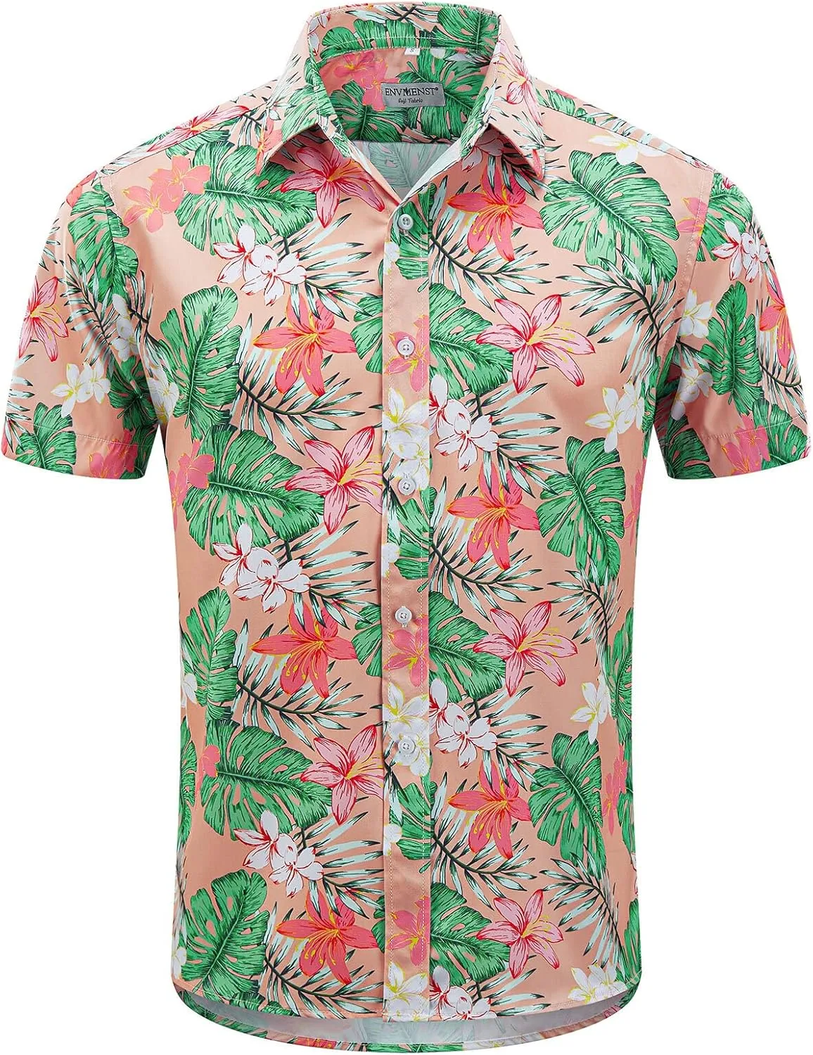 ENVMENST Hawaiian Shirt for Men Short Sleeve Beach Printed Summer Button Down Aloha Shirt(S-3XL)
