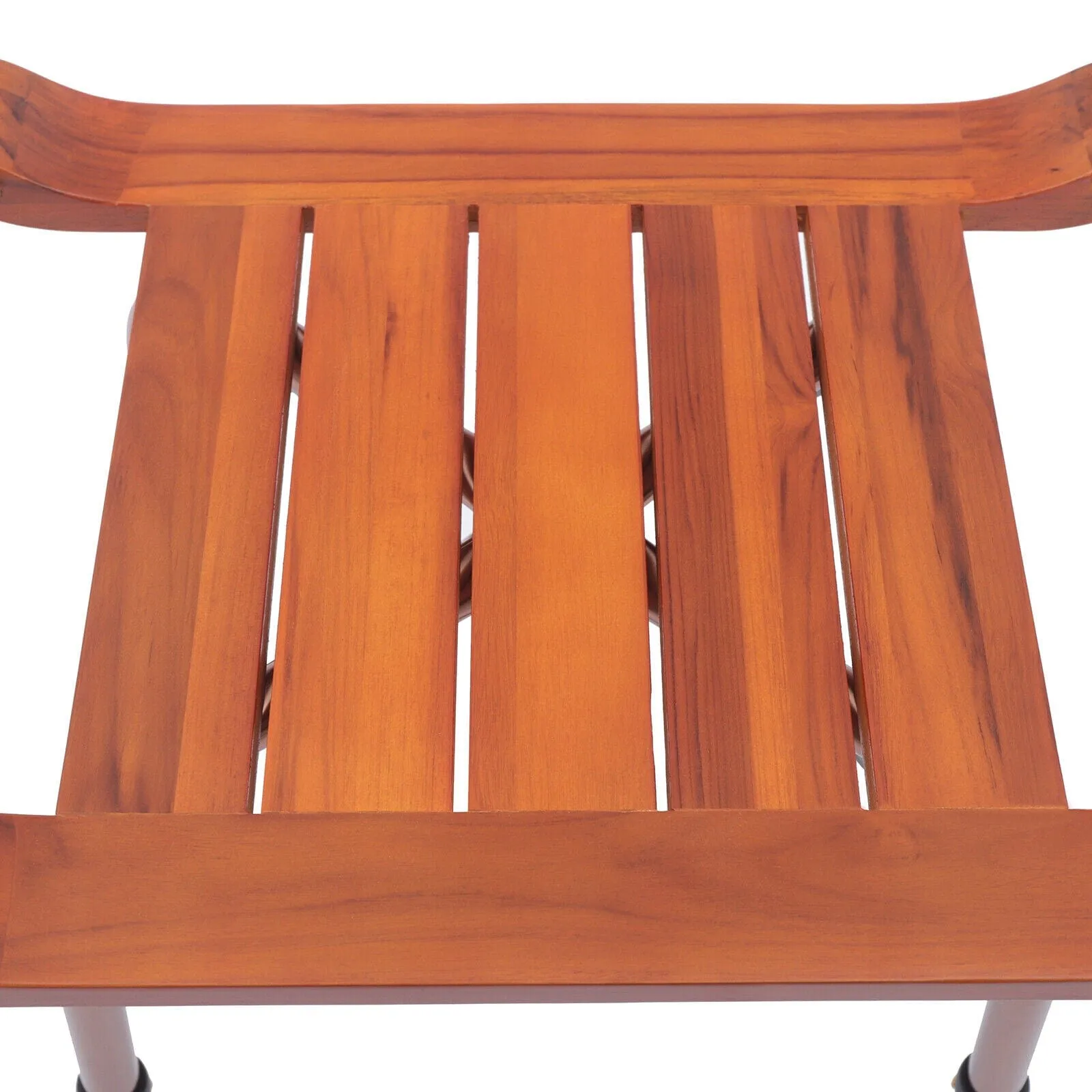 Ergonomic Wooden Teak Corner Shower Bath Chair Seat