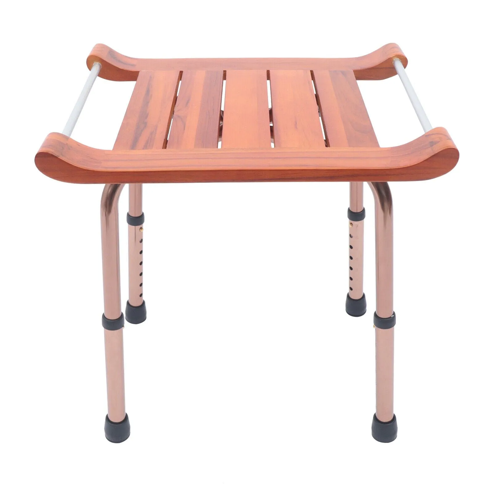 Ergonomic Wooden Teak Corner Shower Bath Chair Seat