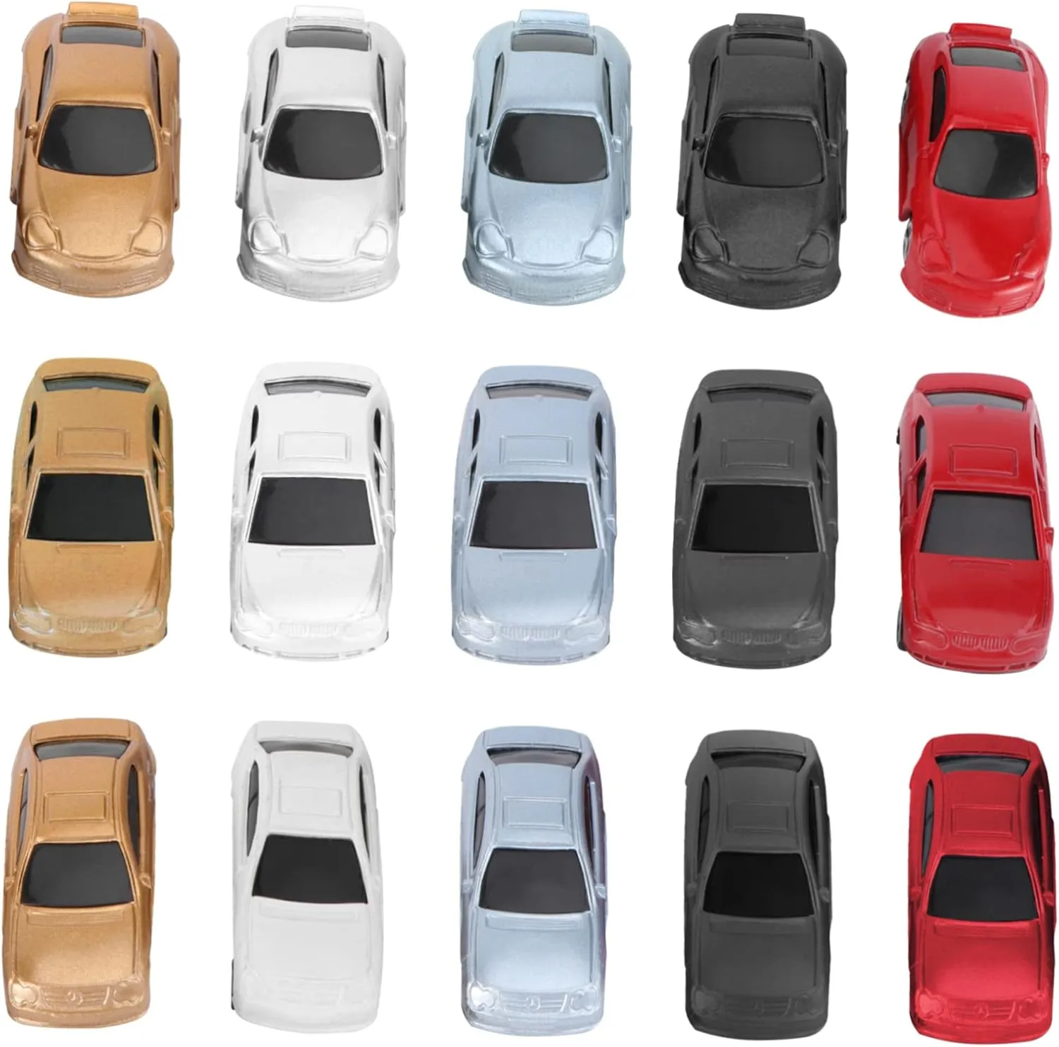 ERINGOGO 50Pcs Scale Painted Simulation Vehicles for Sand Table Layouts Lightweight Lifelike Decoration for Play and Scenarios