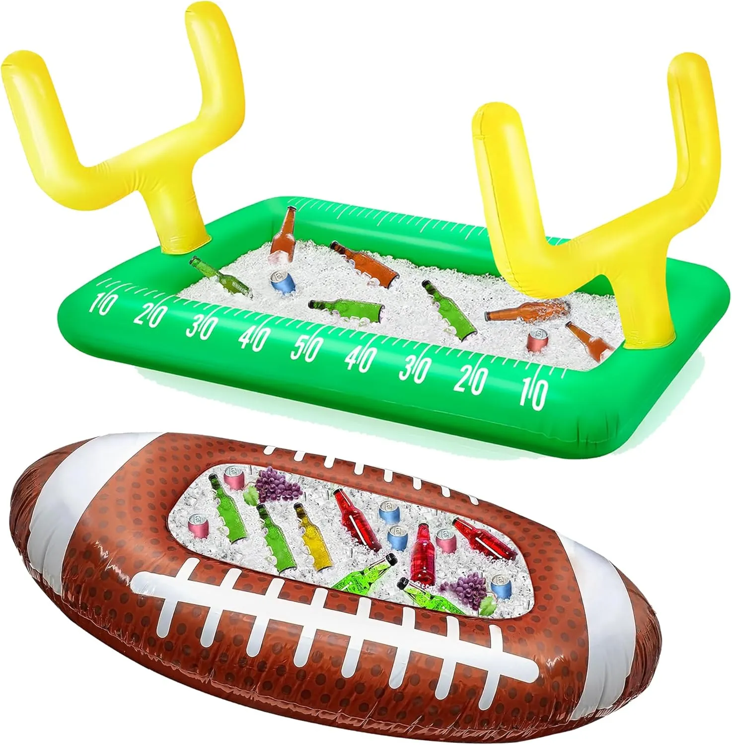 Erweicet 2pcs Football Inflatable Cooler for Parties Serving Bar for Football Party Supplies Super Bowl Party Decorations