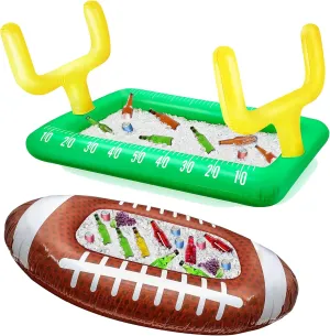 Erweicet 2pcs Football Inflatable Cooler for Parties Serving Bar for Football Party Supplies Super Bowl Party Decorations