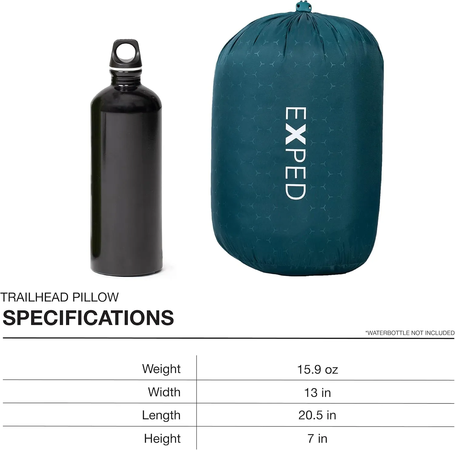 Exped Trailhead Pillow | Memory Foam Camping Pillow | Plush & Luxurious Camping Pillow | Large & Comfortable Travel Pillow, Cypress, One Size