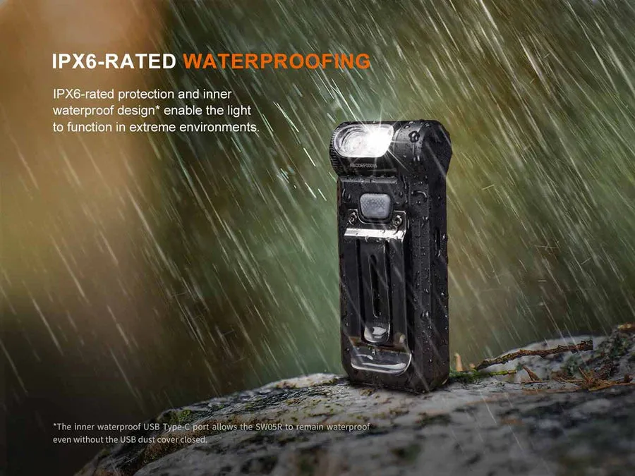 Fenix SW05R-RED Clip On Flashlight 150 Lumens