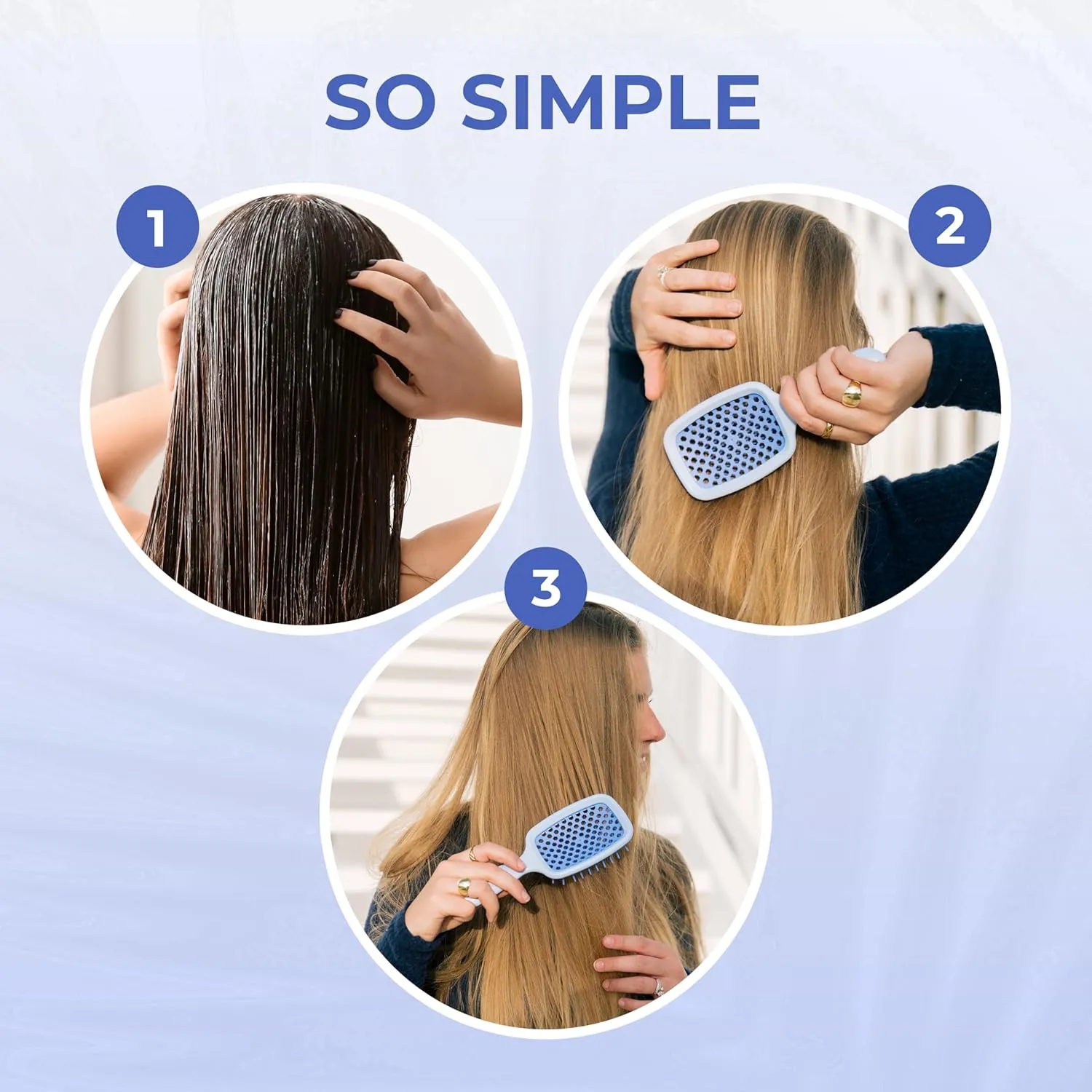 FHI Heat UNbrush Detangling Brush for Pain-Free Brushing on All Wet or Dry Hair Types — Durable DuoFlex Anti-Static Bristles, Lightweight Handle, Vented Hair Brush