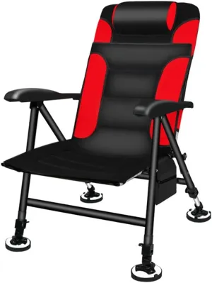 Fishing Chair Fishing Stool Outdoor All-Terrain Aluminum Armchair Folding Multi-Functional Portable Fishing Gear Chair(D)