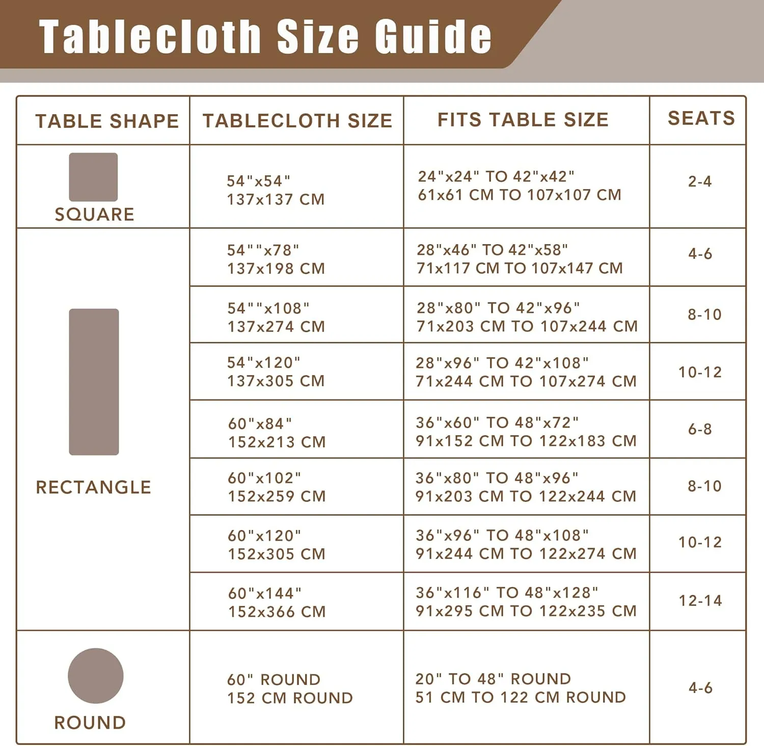 Fitable Nature Faux Linen Tablecloths Rectangle 60 x 84 Inch - 6 Pack Neutral Table Clothes for 4 Foot Tables, Wrinkle-Proof Faux Burlap Table Covers for Dining, Farmhouse, Outdoor Picnic, Camping