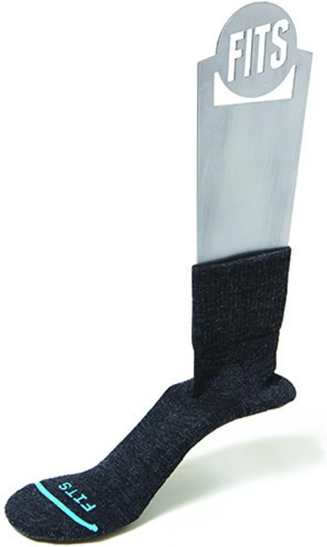 FITS Performance Trail – Outdoor Quarter-Length Socks for Trail Running, Hiking, Camping, Trekking, Fishing, Charcoal, M